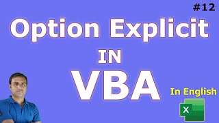 Use Option Explicit in #Excel VBA for Error-Free Code | In English | #Macro MasterMind – 12