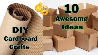 DIY  10 Awesome Cardboard Crafts Ideas  Best out of Waste