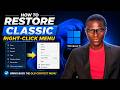 How to Restore Classic Right-Click Menu in Windows 11 | Bring Back Old Context Menu Fast