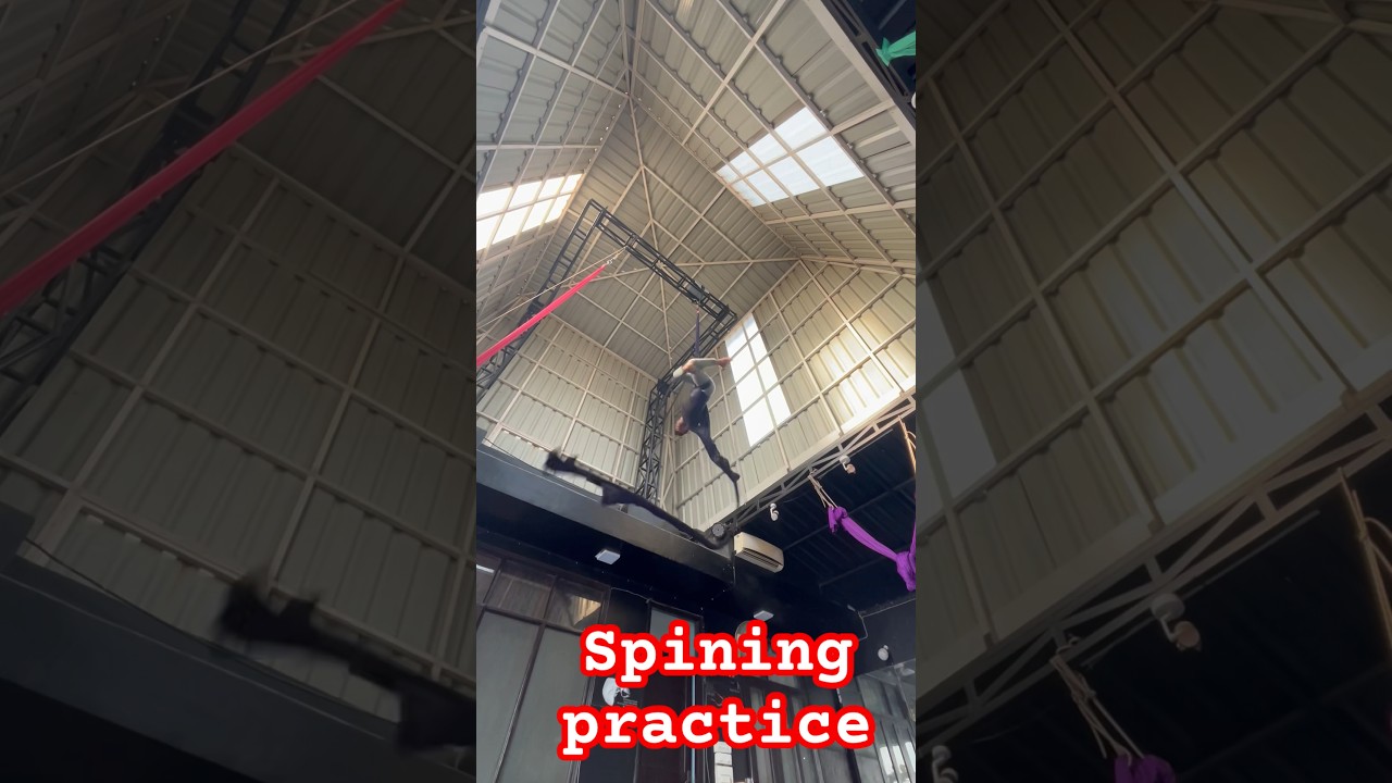 Aerial Silk spinning Aerial spinning tricks How to hang silk at
