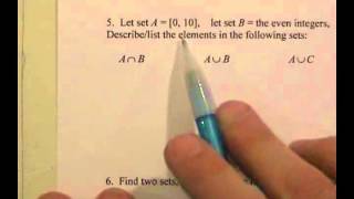 Inequalities, Interval/Set Notation Review