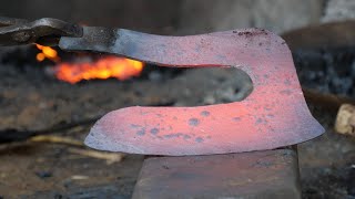 useful kitchen knife made from engle pipe | blacksmith tools.