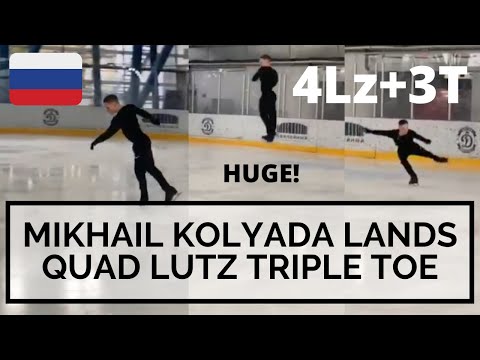MIKHAIL KOLYADA LANDS QUAD LUTZ TRIPLE TOE (4Lz+3T)