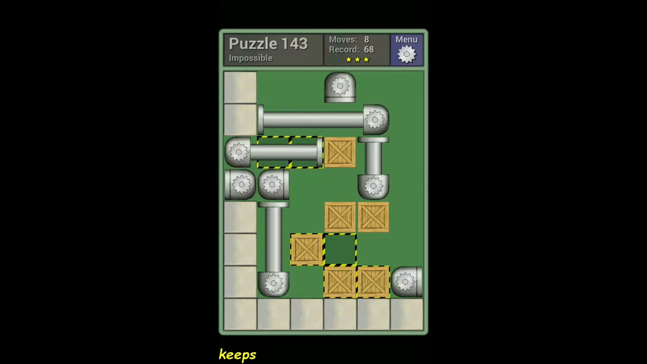 Pushing Machine (Impossible) Level Puzzle 143 - Perfect Solution