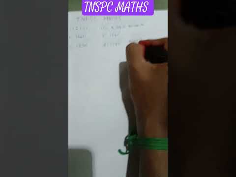 TNSPC MATHS #10 standard maths