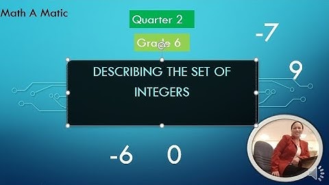 Describing  The Set of Integers// Grade 6