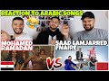 First Reaction to Arabic Songs: Fnaïre Ft. Saad Lamjarred - ASIF HABIBI vs. Mohamed Ramadan -BUM BUM