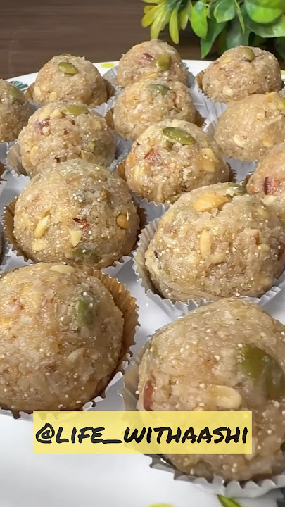 Coconut laddu Recipe 😋| Dry fruit laddu|#cooking#recipe#shorts#@Life_withAashi #trending #food #yt