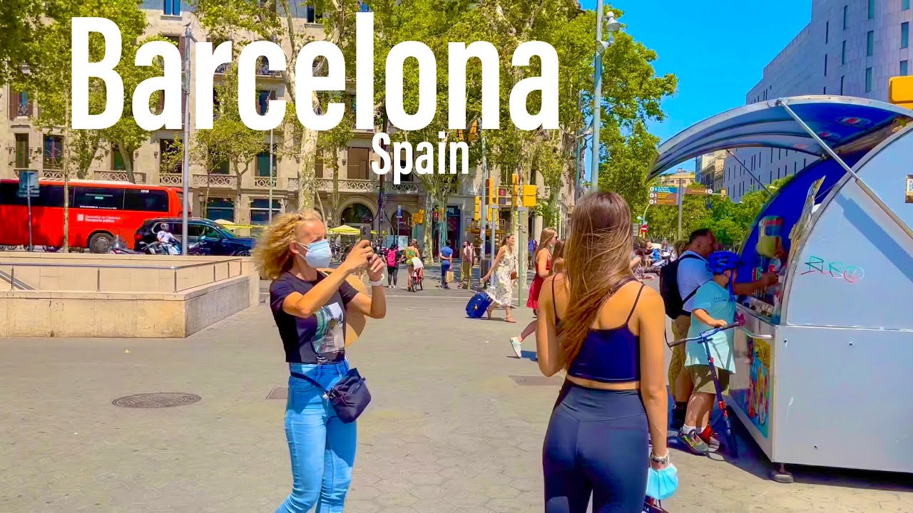 Barcelona, España | Paseo Urbano de Verano 4K | 27 sept 2021
