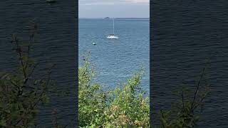 à la sortie du port du Crouesty - Voilier en approche