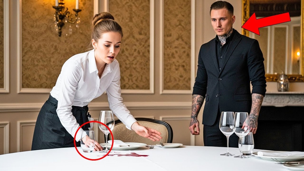 Garçonete trocou o copo em silêncio; o Chefe da Máfia percebeu que ela acabara de salvar sua vida