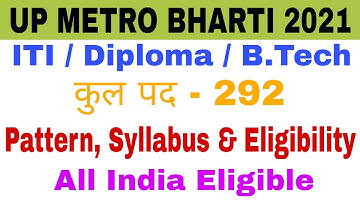 Up Metro Rail Vacancy 2021 // Syllabus, Exam Pattern, Selection Process // By Mangilal Dhaka Sir //