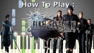 How To Play Somnus (Final Fantasy XV) on Piano Intermediate Difficulty (100% speed) | How To Play #8