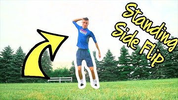 DOING STANDING SIDE FLIPS!!! | Standing side flip progression
