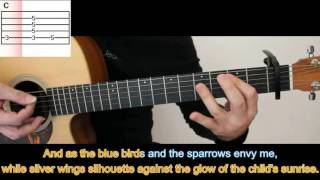 Angel by Jimi Hendrix ( Acoustic Version ) - Guitar Tutorial - Karaoke