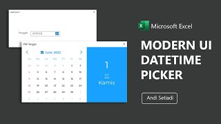 Modern UI CalendarForm VBA Datetime Picker Support 32bit & 64Bit