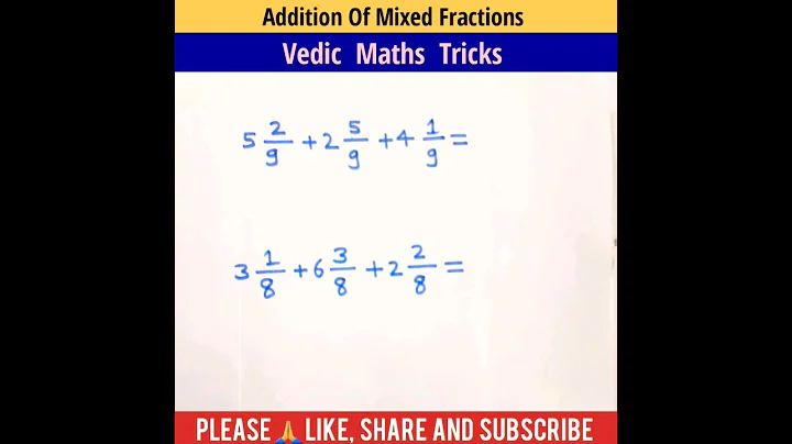 Addition of Mixed Fraction | Mixed Fractions | Vedic Maths #shorts #youtubeshorts #viral #maths