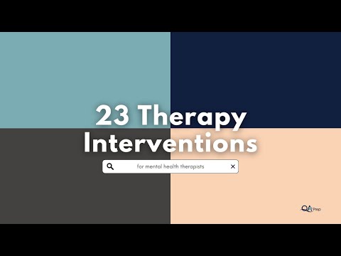 Therapeutic Interventions List