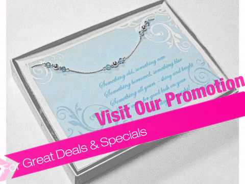 Something Blue Anklet for Brides with Poem Gift Set - YouTube