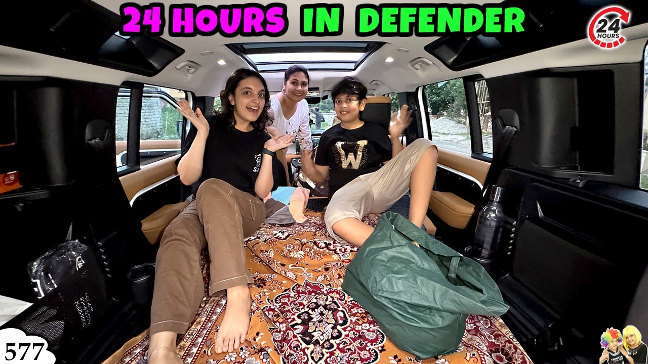 24 Hrs IN DEFENDER | Family Comedy Challenge | Full day in car | Aayu and Pihu Show 24 Hrs IN DEFENDER | Family Comedy Challenge | Full day in car | Aayu and Pihu Show
