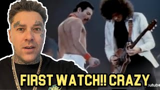 Rapper FIRST time REACTION to Queen - We Will Rock You / We Are The Champions Live