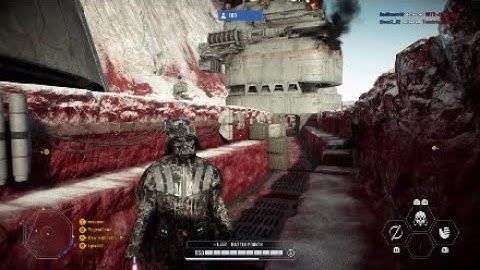 Lightsaber throw is so satisfying! 66 killstreak with Vader on Crait! Star Wars Battlefront II