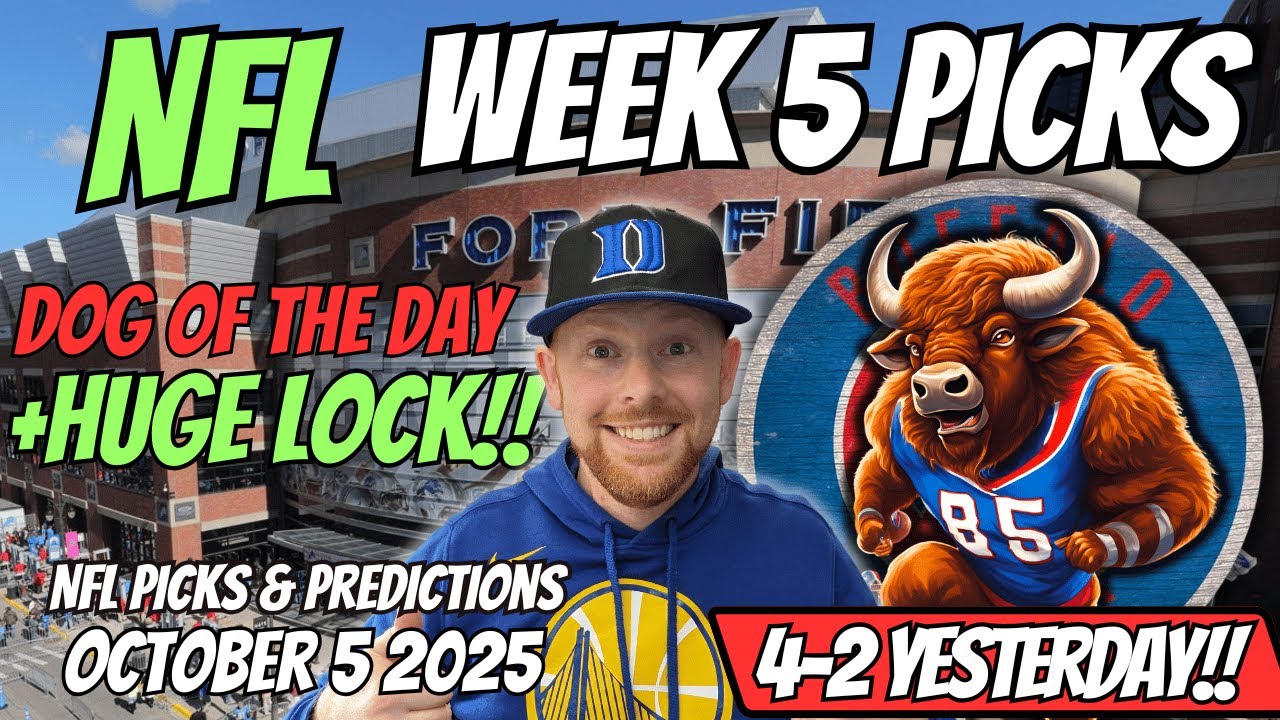 NFL Picks Week 5 Today Sunday 10/5/2025 | Free NFL Best bets ...