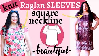 GORGEOUS RAGLAN + Square neckline for knits. RELAXED SEWING. Islares (Itch to Stitch)