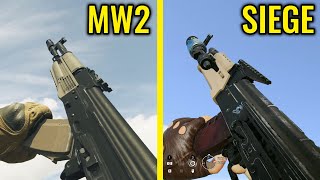 COD MW2 2022 vs Rainbow Six Siege - Weapons Comparison