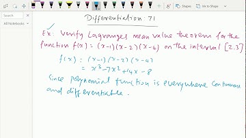 Differentiation : - ( Lagranges mean value theorem ; Solving problems ) - 71.