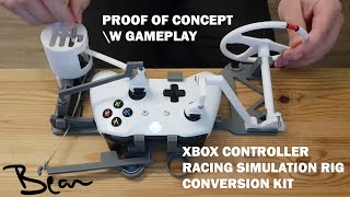 Xbox One Controller Steering, Pedal, Shifter | Proof of concept