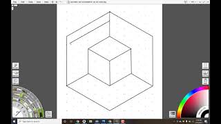 Op Art Cube- Part 1 draw