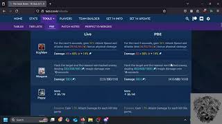 TFT Set 14 - Going over PBE changes(early patch notes) + artifacts again