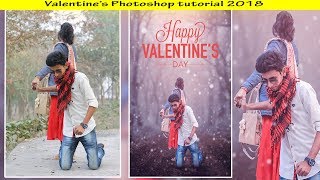 Valentine Day Couple Photo Editing | Photoshop CC Tutorial | NM creation screenshot 5