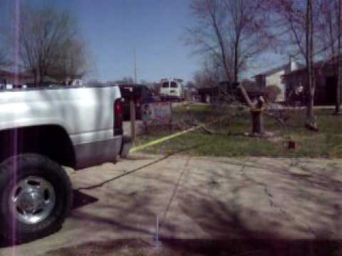 2001 cummins pulling stump - YouTube