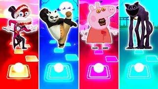 Amazing Digital Circus 🆚 Kungfu Panda 🆚 Peppa Pig 🆚 CatNap | Tiles Hop. 🎶Who Is Best?