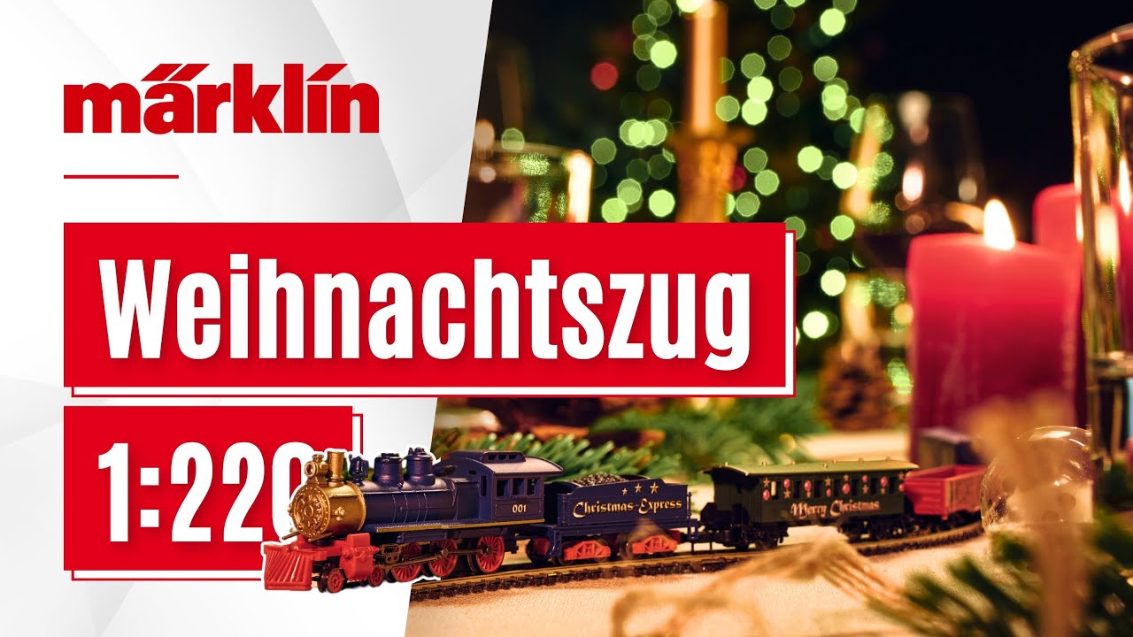Märklin 81845 - Spur Z Weihnachtsstartpackung mit Dampflok, Wagen und Mini-Weihnachtsmarkt, ab 15 Jahre, Maßstab 1:220