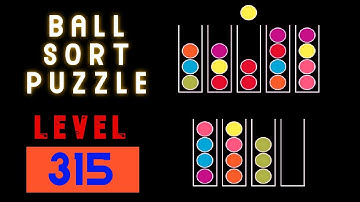 BALL SORT PUZZLE | LEVEL 315 🧶🥎⚽⚾🥍🏀🧩🧩🧩🧩