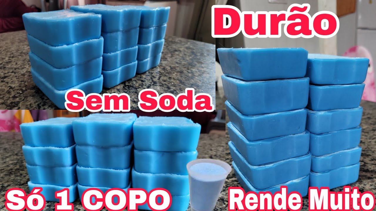 Apenas 1 COPO de Sabão em Pó Me Rendeu 12 Barras de Sabão Durão