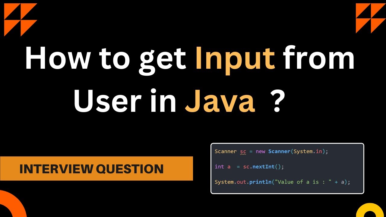 How to take input from User in Java | Hindi | Java Input | - YouTube