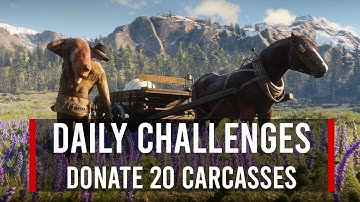 RDR2 20 Carcasses Donated within 10 Minutes - Daily Challenge - Red Dead Online