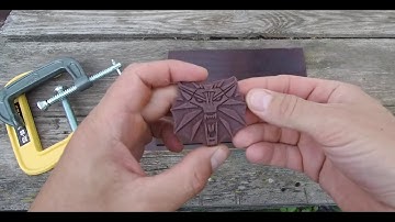 An example of using my stamps to emboss leather.