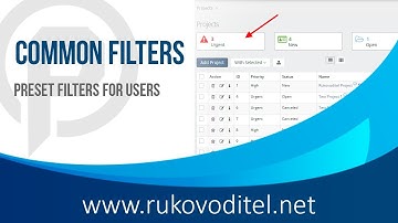 How to create preset filters for users  in Rukovoditel