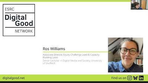 Digital Good Research Fund call 4: launch pre-recorded video