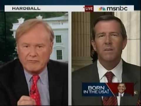 Chris Matthews Owns Congressman Proposing Obama "Birther" Bill