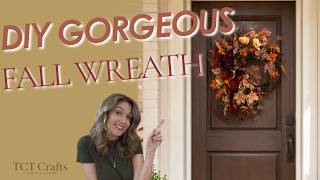 How to Make a Designer Fall Wreath | Rich Autumn Florals & Ribbon