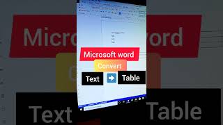 Celebrity Convert text into table in ms word #shorts Wealth