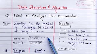 Data Structure Sorting (Bubble, Insertion, Selection, Merge & Quick) | Learn Coding screenshot 3