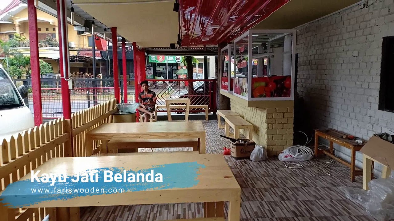  Meja  Cafe Custom  Kayu  JatiBelanda YouTube