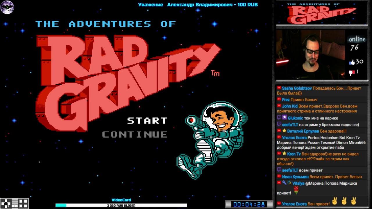 The Adventures of Rad Gravity прохождение (U) | Игра на (Dendy, Nes, Famicom, 8 bit) Стрим RUS